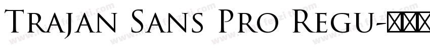 Trajan Sans Pro Regu字体转换